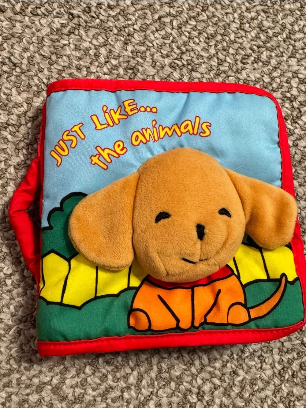 Just Like the Animals Puppy Soft Cloth Baby Book 0-18 Months